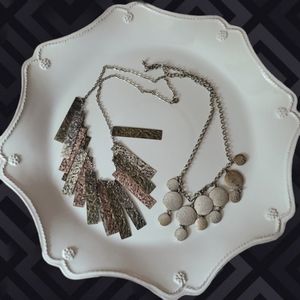 SALE!! Metal Statement Necklaces, distressed